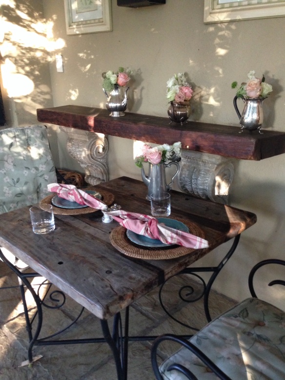 Table setting at Morrells Farm House, Johannesburg
